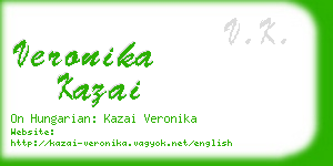 veronika kazai business card